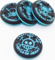 4 низкие накладки на стики геймпада Skulls (чёрно-синие)