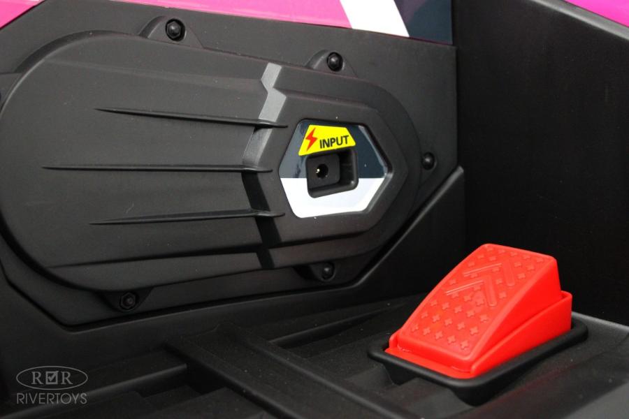 Детский электроквадроцикл RiverToys H999HH розовый