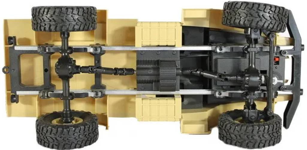 Радиоуправляемая модель MN Model военный грузовик MN-35Y 4WD (1к16) песочный (MN-35Y)