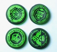 4 низкие накладки на стики геймпада Royal (чёрно-зелёные)