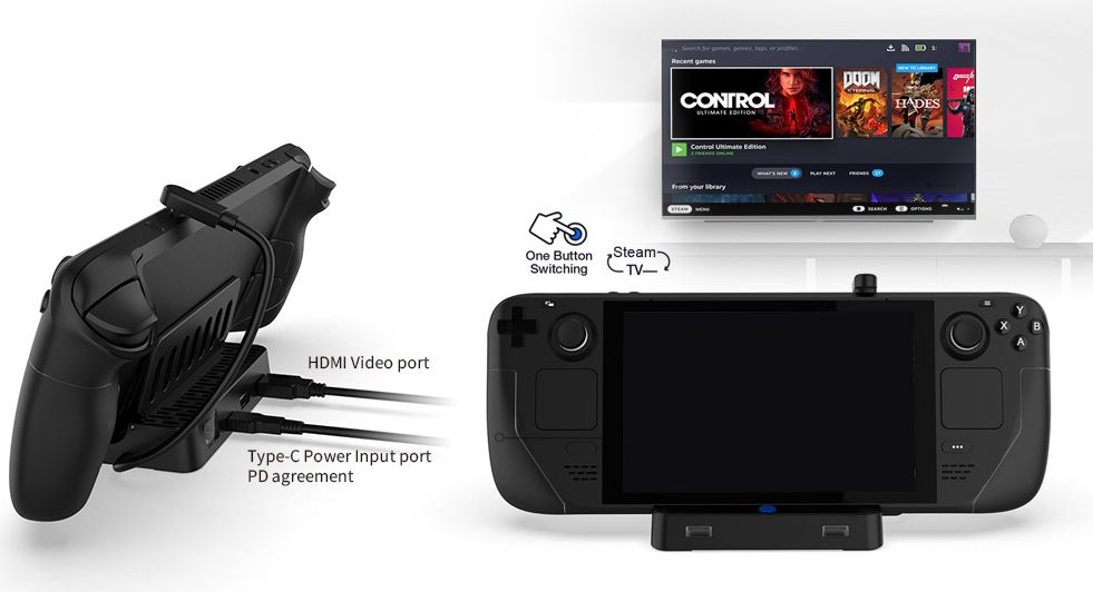 Док-станция DOBE для преобразования видео Steam Deck (TY-2849)