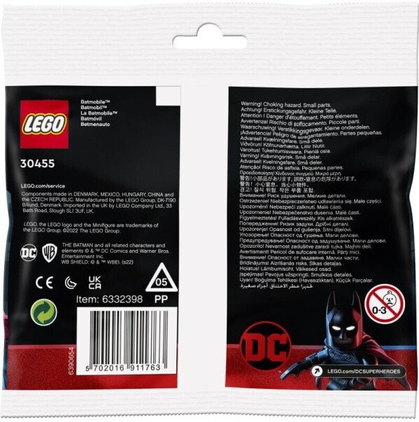 (EU) Конструктор-автомобиль LEGO DC Бэтмобиль (30455)