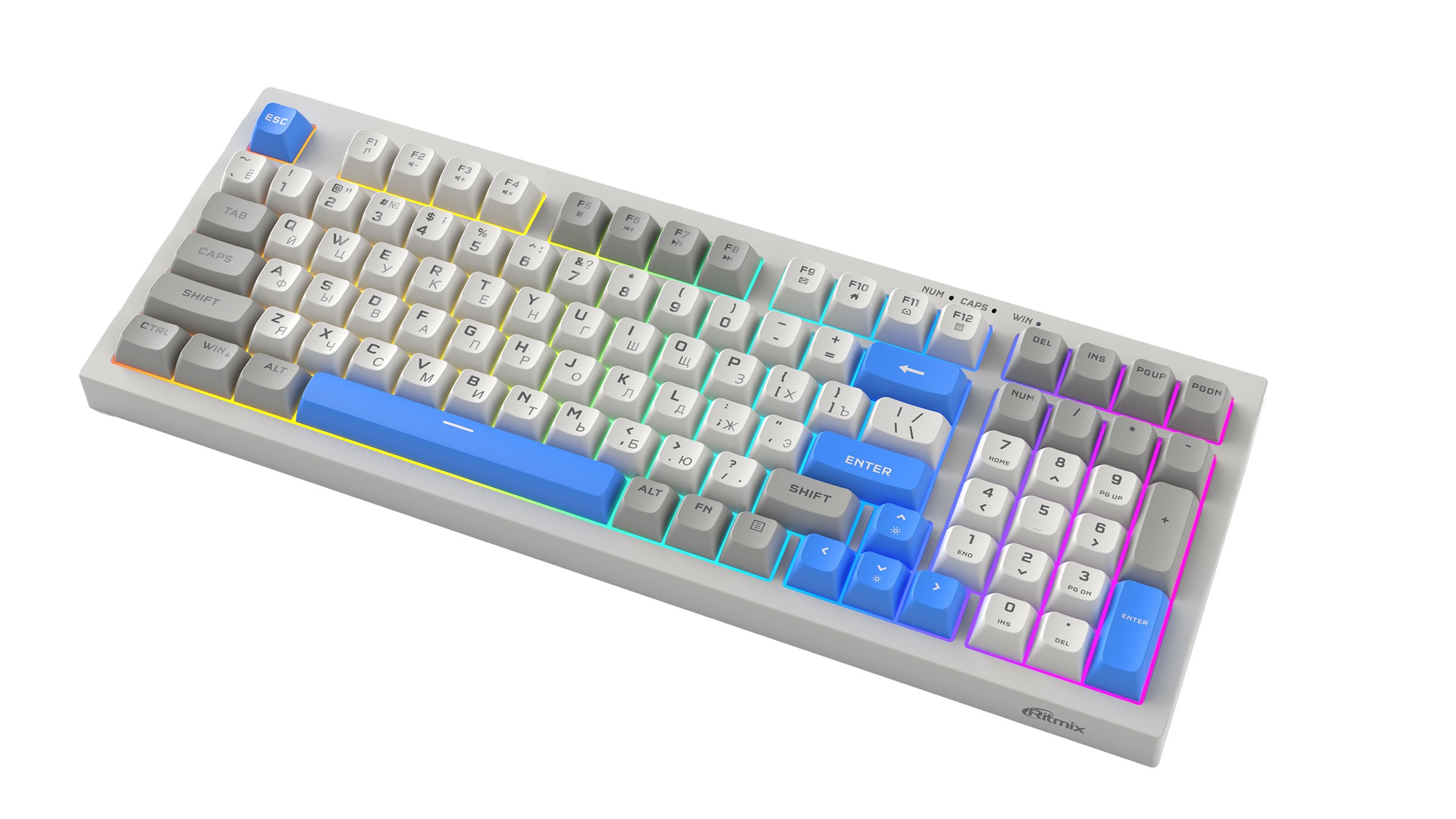 Клавиатура Ritmix RKB-598BL, Серая