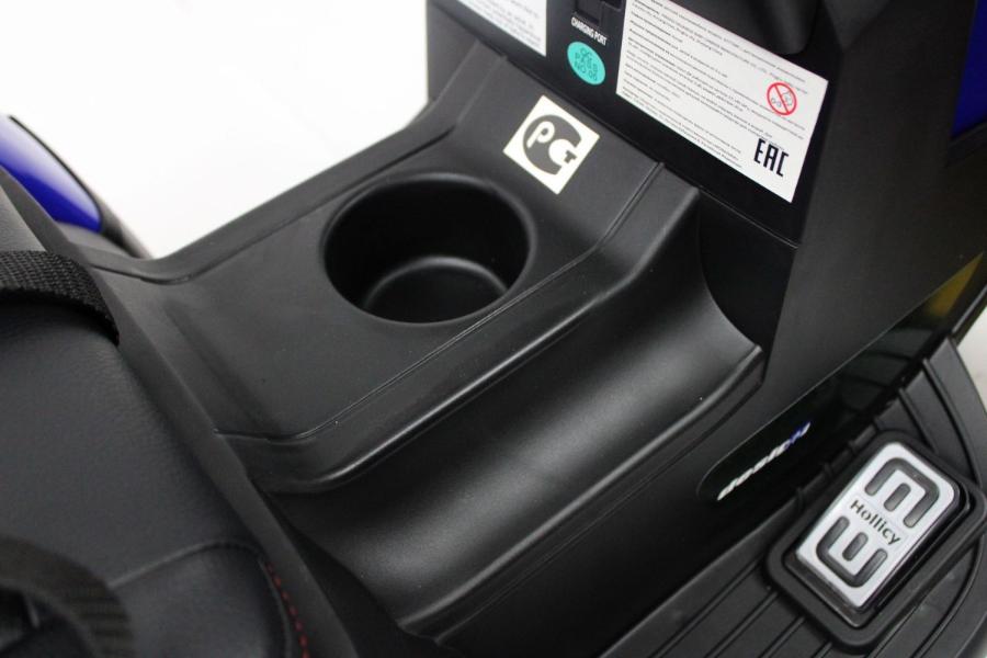 Детский электромобиль RiverToys экскаватор-погрузчик A777MP синий