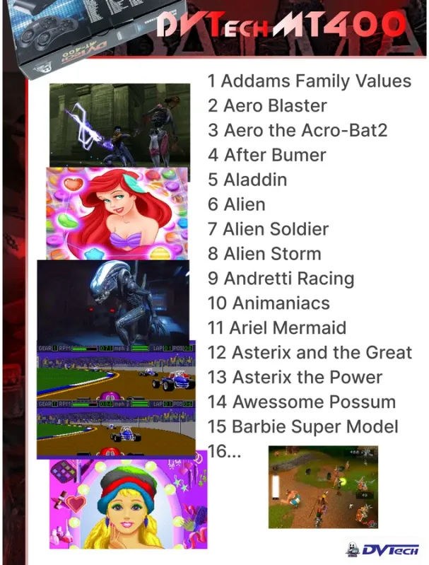Игровая мультиплатформенная приставка DVTech MT 400 игр
