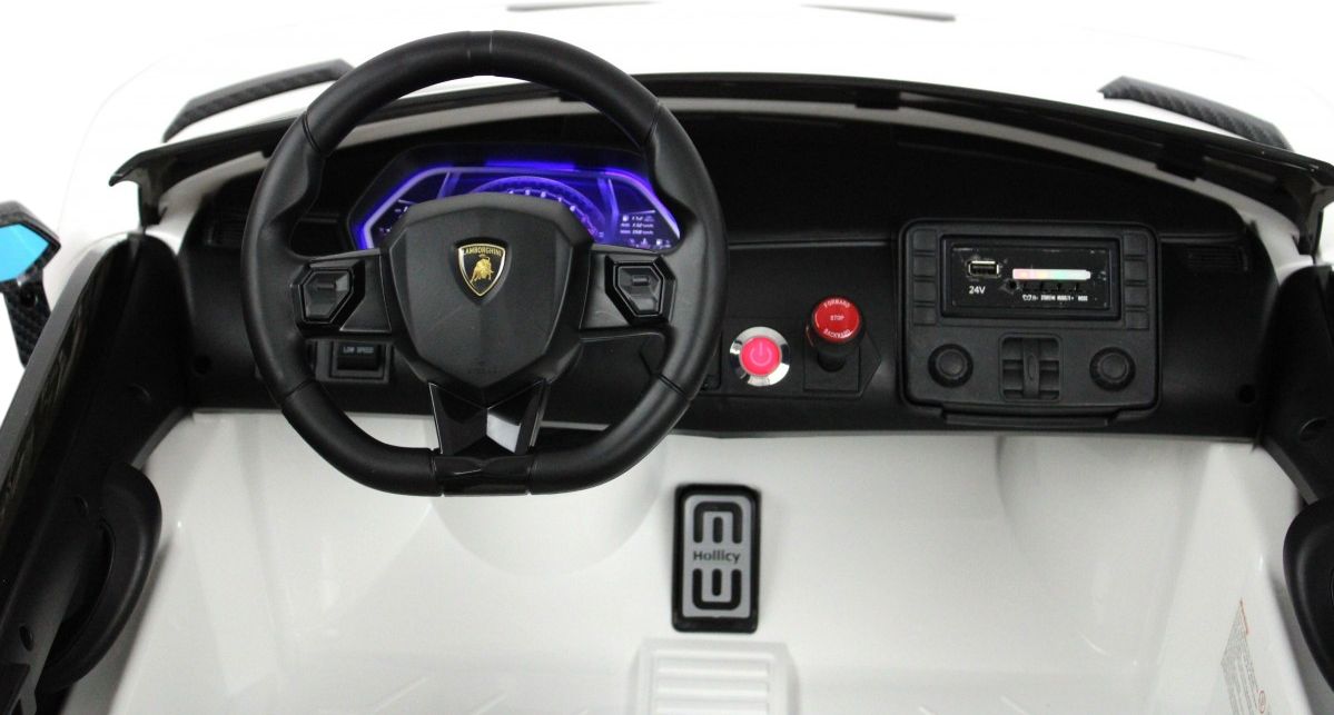 Детский электромобиль RiverToys Lamborghini Aventador SVJ (A111MP) белый