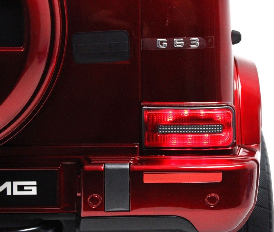 Детский электромобиль RiverToys Mercedes-Benz G63 (Mercedes-AMG-G63-K999KK-CHERRY-GLANEC) вишневый глянец