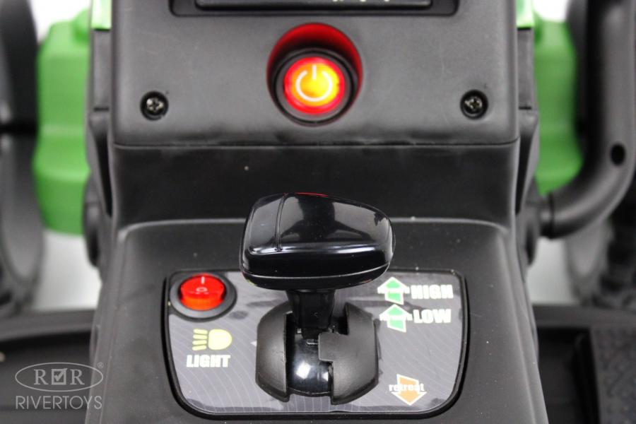 Детский электромобиль RiverToys H888HH темно-зеленый