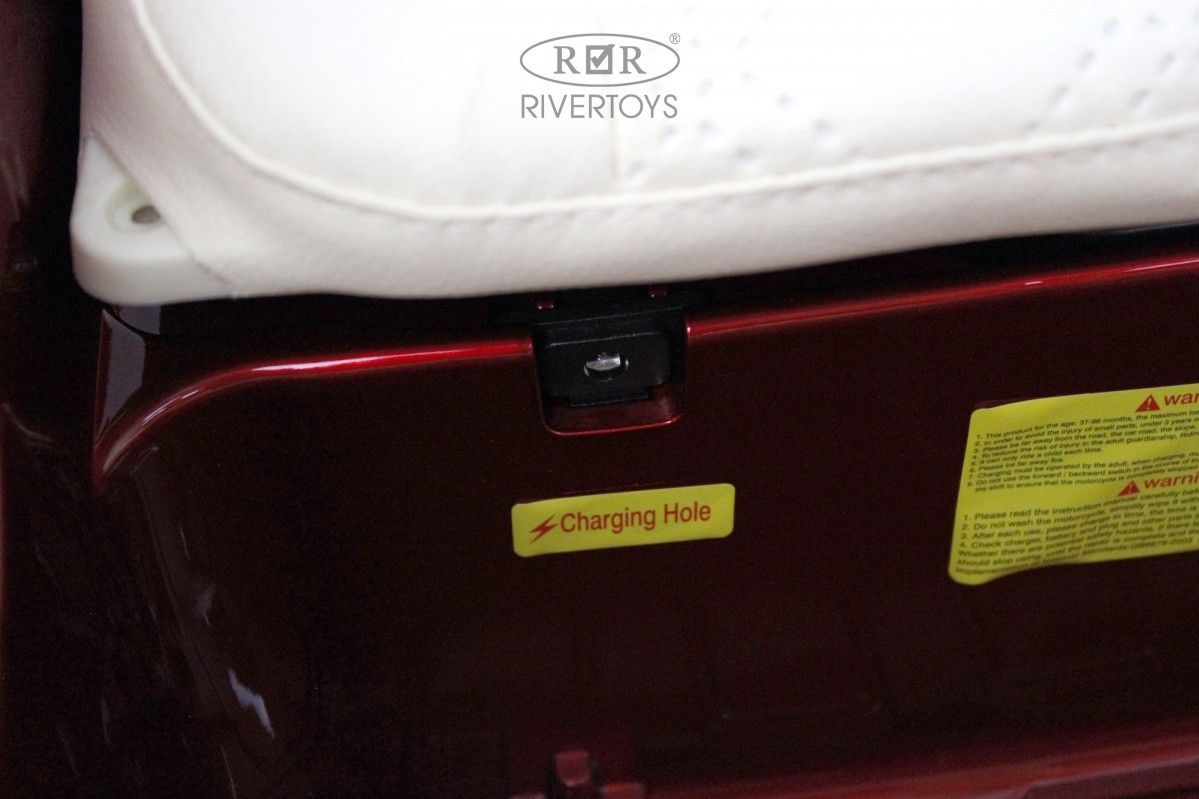 Детский электромобиль RiverToys (М333БХ-RED-GLANEC) красный глянец