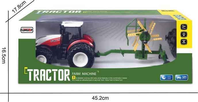 Радиоуправляемая модель фермерский трактор Korody KR6637B с роторной косилкой