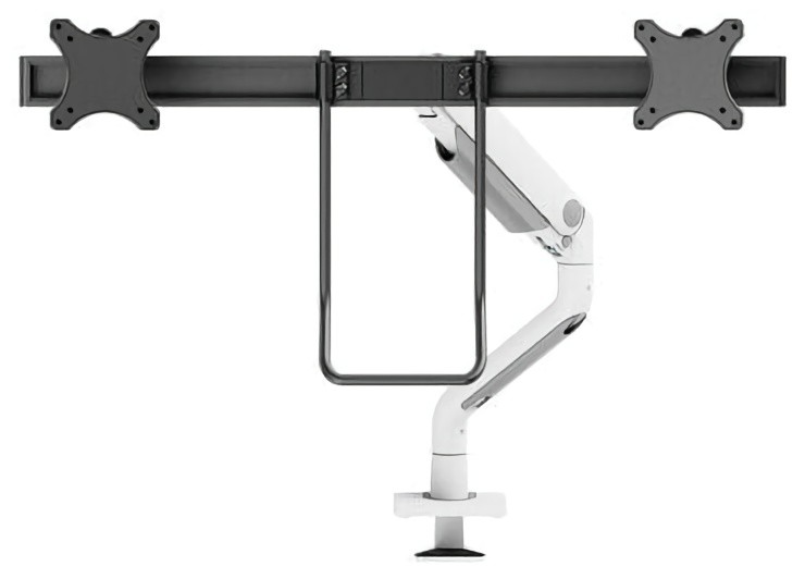 (EU) Аксессуар для монитора Neomounts DS75S-950WH2 NEXT One Настольное Full Motion крепление для 2 мониторов (газлифт, 17-32", 8 кг/экран, VESA 75/100) , Белый