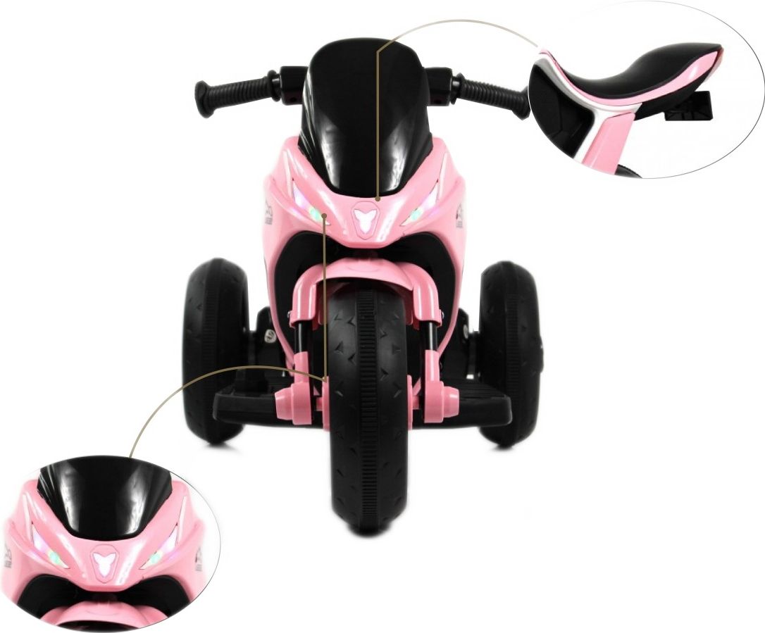 Детский электромотоцикл RiverToys G004GG розовый