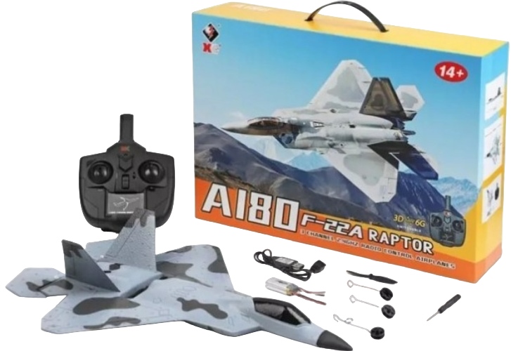 Радиоуправляемая модель WL toys истребитель IMITATE F22A RAPTOR RTF (A180-F22)