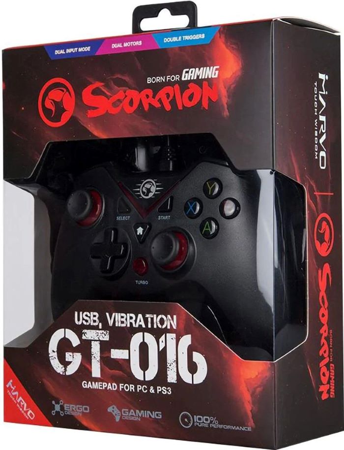 Проводной геймпад Marvo GT-016 Multiplatform, PS3, ПК, Android