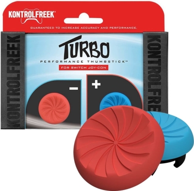 2 средние накладки на стики KontrolFreek Turbo для Nintendo Switch (красный/синий)