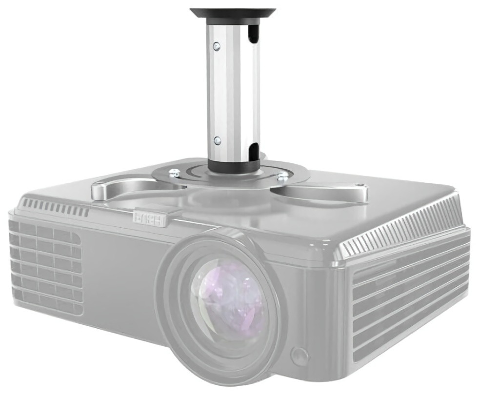 (EU) Аксессуар для проектора Neomounts BEAMER-C80 (Q610278) Универсальное потолочное Full Motion крепление (15 кг, высота 8-15 см, 360° поворот/вращение, 30° наклон, Cable Management, быстросъём) ,Серебристый