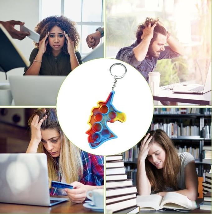 Брелок-игрушка POP IT Единорог антистресс (тактильная, сенсорная)