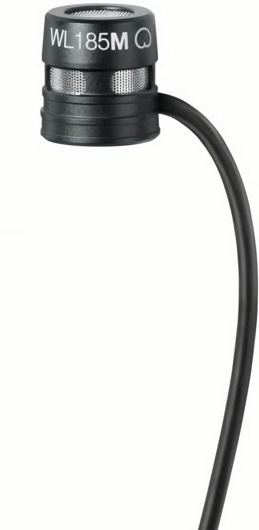 

(EU) Петличный микрофон Shure WL185m, кардиоидная диаграмма направленности, разъем TA4F, черный