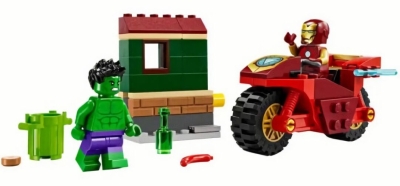 (EU) Конструктор LEGO Marvel Железный человек на мотоцикле и Халк (76287)
