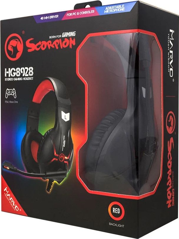 Проводные наушники Marvo HG8928 Gaming Headset с подсветкой, ПК