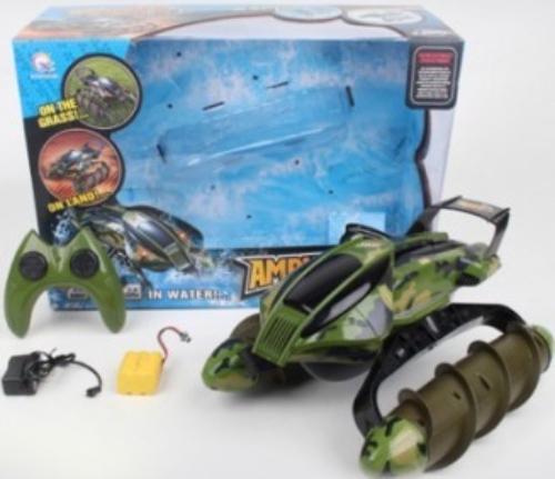 Радиоуправляемая модель амфибия Xiong Feng Amphibious RC tank Fengqi (989-393A-GREEN)