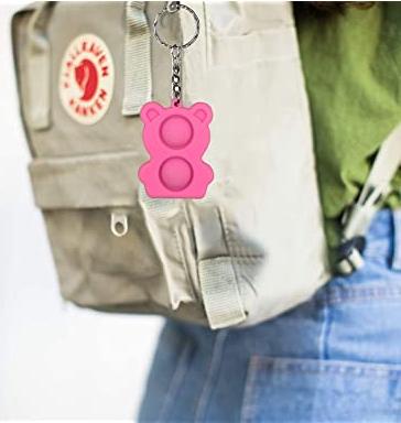 Брелок-игрушка Simple Dimple Медведь (4х7см) (желтый) антистресс (тактильная, сенсорная)