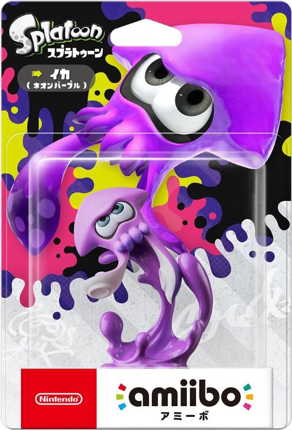 Фигурка Amiibo Инклинг-Кальмар / Inkling Squid Neon Purple (Splatoon Collection)