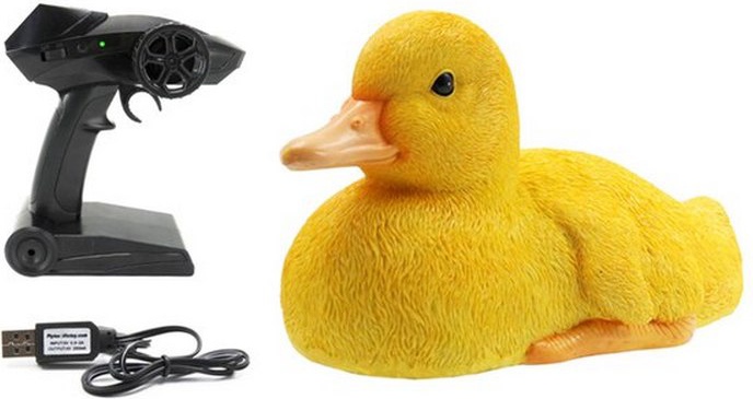 Радиоуправляемый катер Flytec V203 Утка, желтый 2.4G RTR(Flytec-V203)