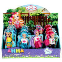 Кукла 15 см Анна, руки и ноги сгиб, в ассортименте, в дисплее КАРАПУЗ уп-12шт в кор.10уп ANNA31197-3-BB