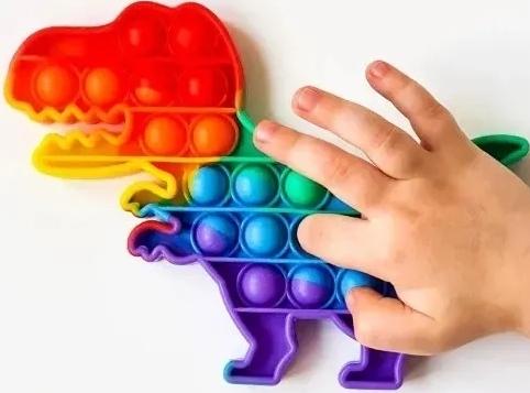 Игрушка POP IT Динозавр (15х15см) антистресс (тактильная, сенсорная)
