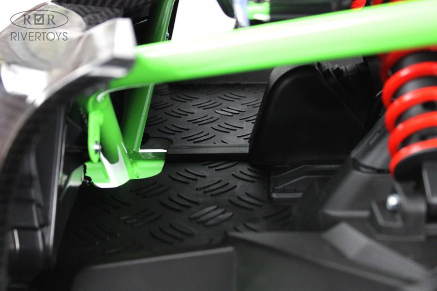 Детский электромобиль RiverToys A999AA зеленый карбон