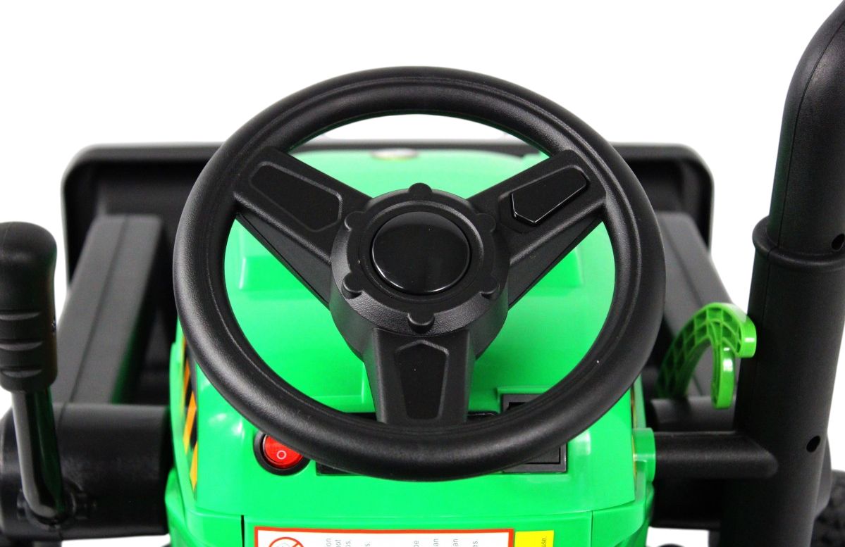 Детский электромобиль RiverToys трактор-погрузчик T333TT зеленый