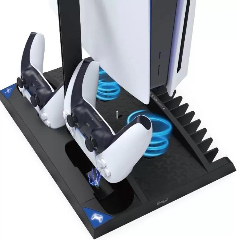 Sony PlayStation 5 (PS5) + 2-й геймпад + многофункциональный стенд (подставка) iPega + зарядная станция для 2-х геймпадов