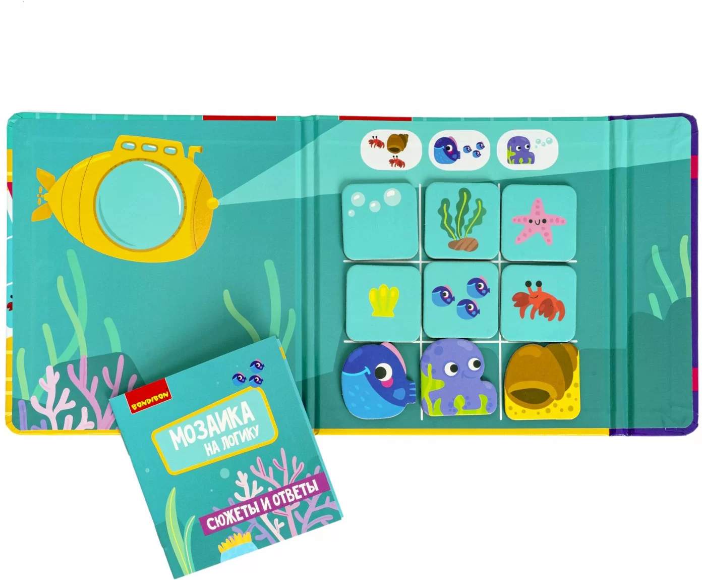 (EU) Настольная игра Bondibon Мини-игры в дорогу «Малыши думают»