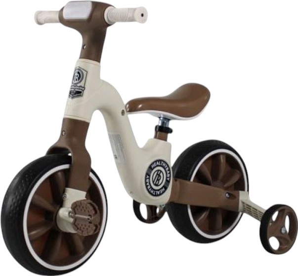 Детский беговел-велосипед RiverToys (HB-318) (коричневый)