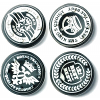 4 низкие накладки на стики геймпада Royal (чёрно-белые)