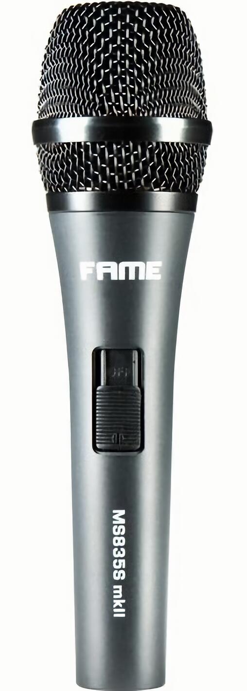 

(EU) Динамический микрофон Fame Audio MS 835S MKII, кардиоидный, с выключателем
