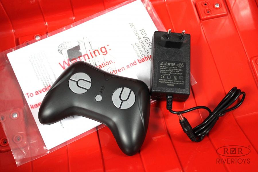Детский электромобиль RiverToys C444CC темно-красный