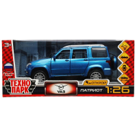 Машина металл свет-звук UAZ ПАТРИОТ 17,8 см, двери, инерция, син, кор. Технопарк в кор.2*24шт PATRIOT-124SL-BU
