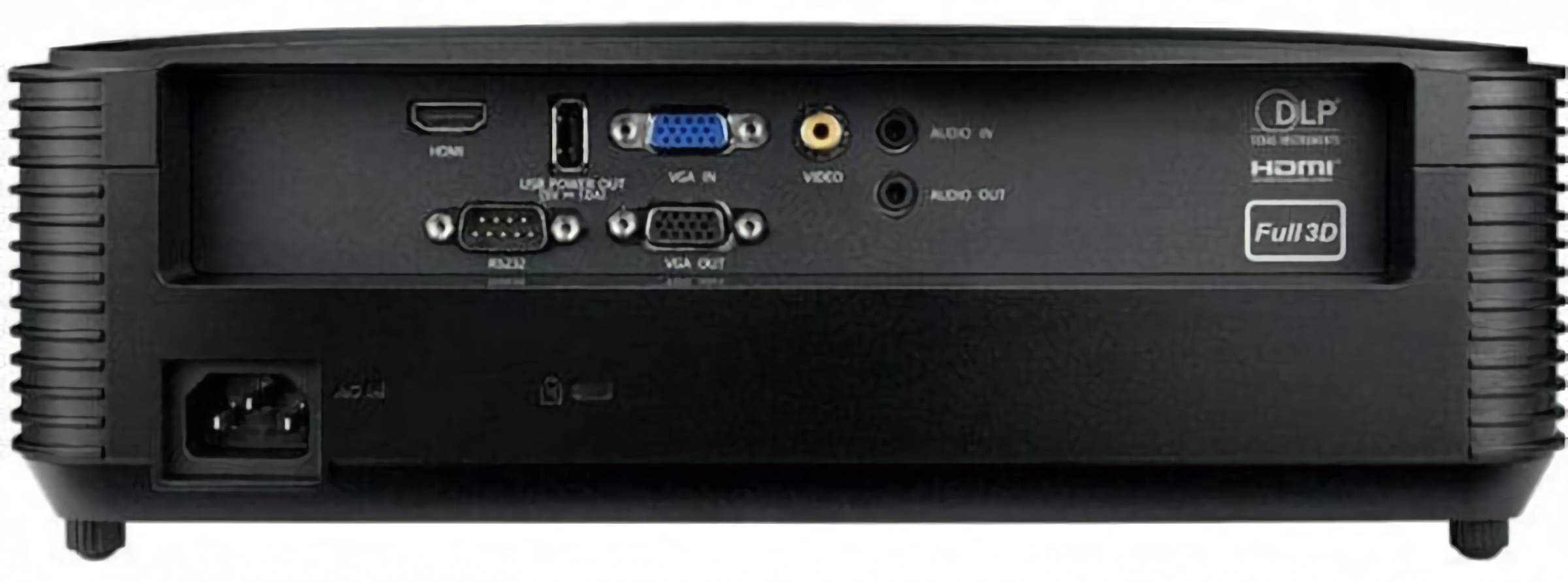 (EU) Проектор Optoma H190X (3900 лм, WXGA, DLP, 3D), Чёрный