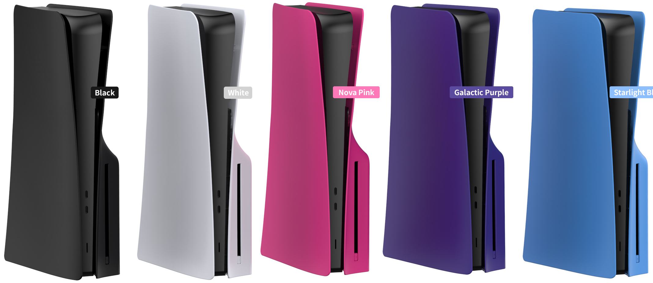 Боковые сменные панели для PS5 Slim (розовые) (TP5-3598)