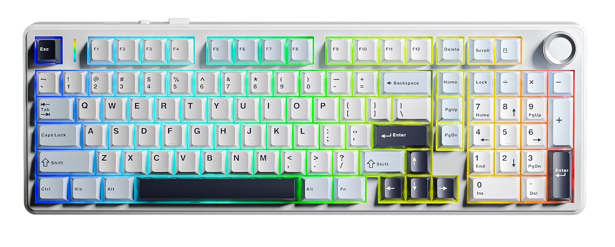 Клавиатура AULA F99Pro Star Vector свитчи, Бело-сине-пурпурная