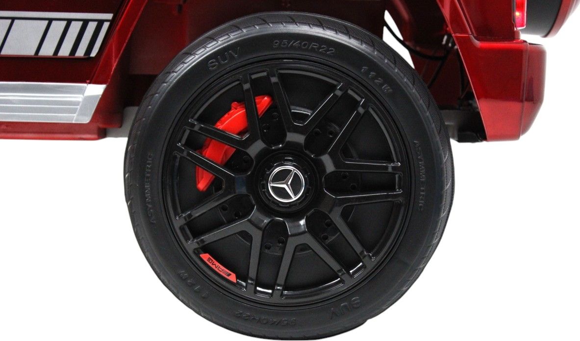 Детский электромобиль RiverToys Mercedes-Benz G63 (Mercedes-AMG-G63-K999KK-CHERRY-GLANEC) вишневый глянец