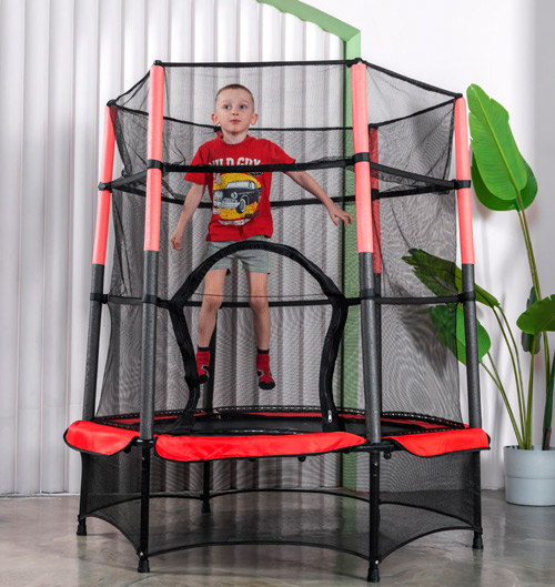 Батут DFC JUMP KIDS 55 красный, сетка (137см) 55INCH-JD-RG