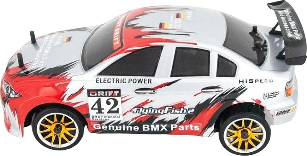 Радиоуправляемая модель НSP Flying Fish 2 BMW Drift Car 4WD (1к16) красная (94163-16302)