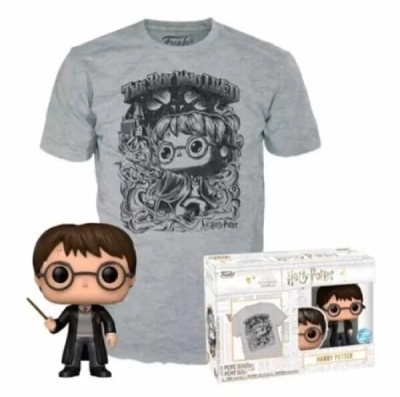 (EU) Футболка и фигурка Funko POP! Harry Potter: Tees Harry Potter (162)