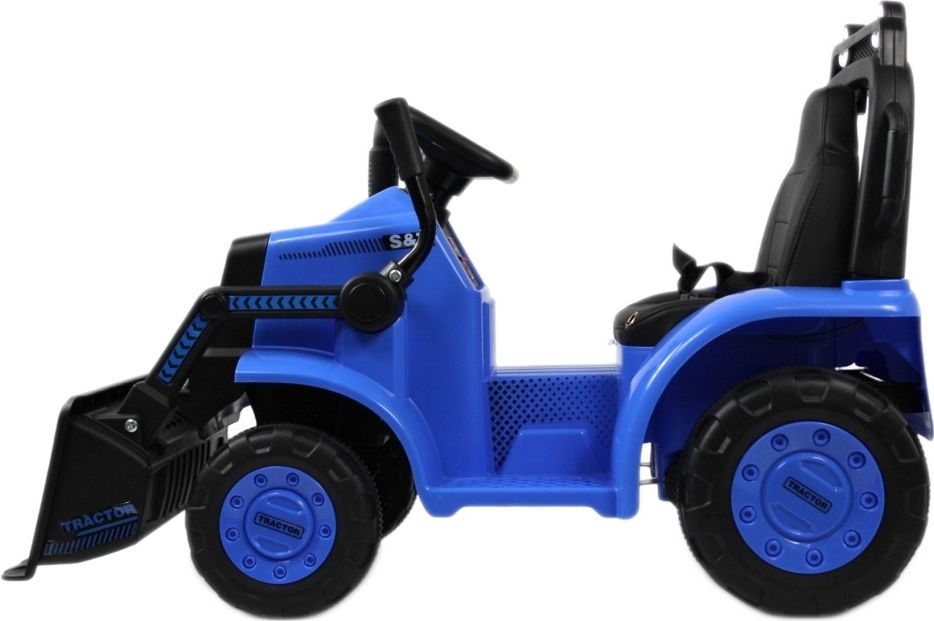 Детский электромобиль RiverToys трактор-погрузчик C004MC синий