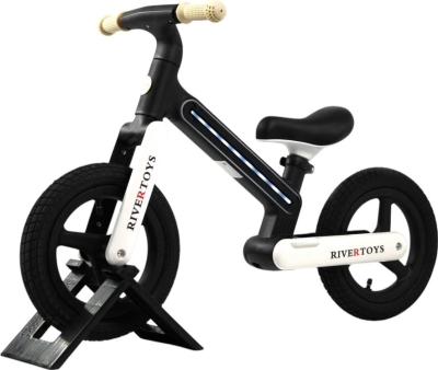 Детский беговел RiverToys (HB-002) (черный)