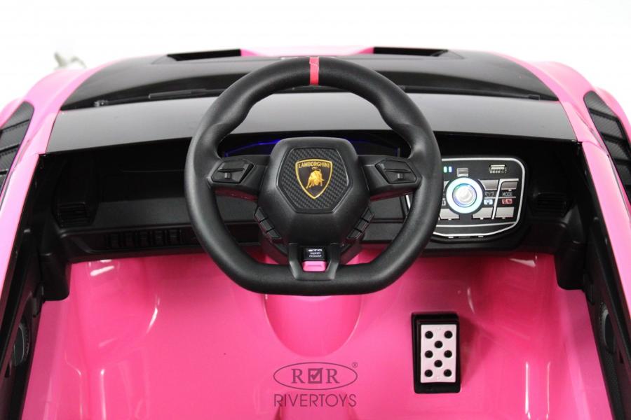 Детский электромобиль RiverToys Lamborghini Huracán STO (E888EE) розовый