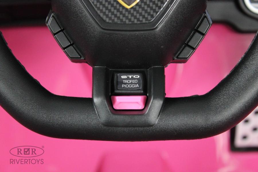 Детский электромобиль RiverToys Lamborghini Huracán STO (E888EE) розовый
